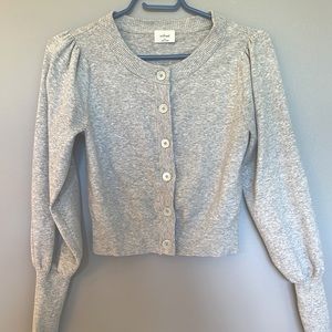 Aritzia Wilfred XS button up balloon sleeve top